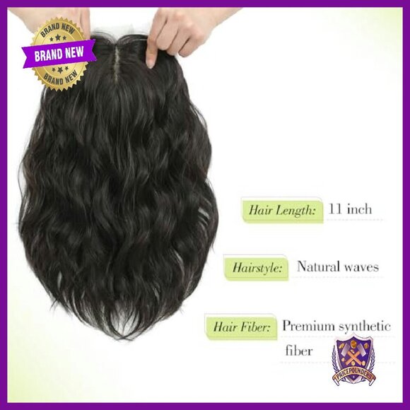 11-Inch Short Wavy Hair Topper for Thinning Hair, Lightweight & Breathable main image 5